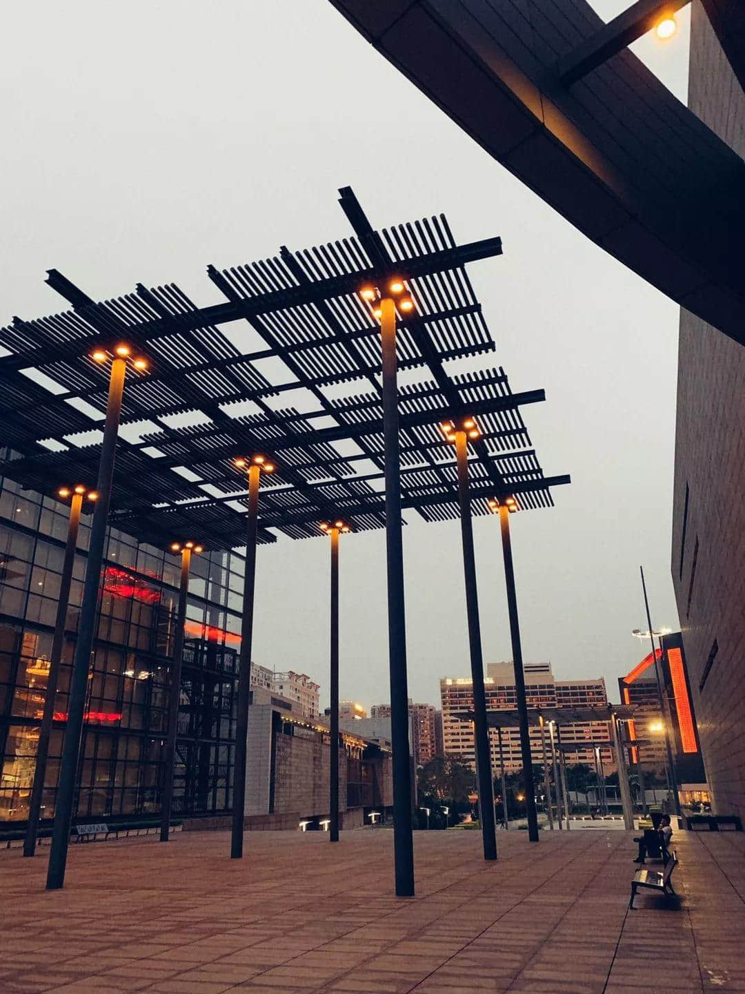 澳門文化藝術中心的晚霞 澳門文化藝術中心的晚霞