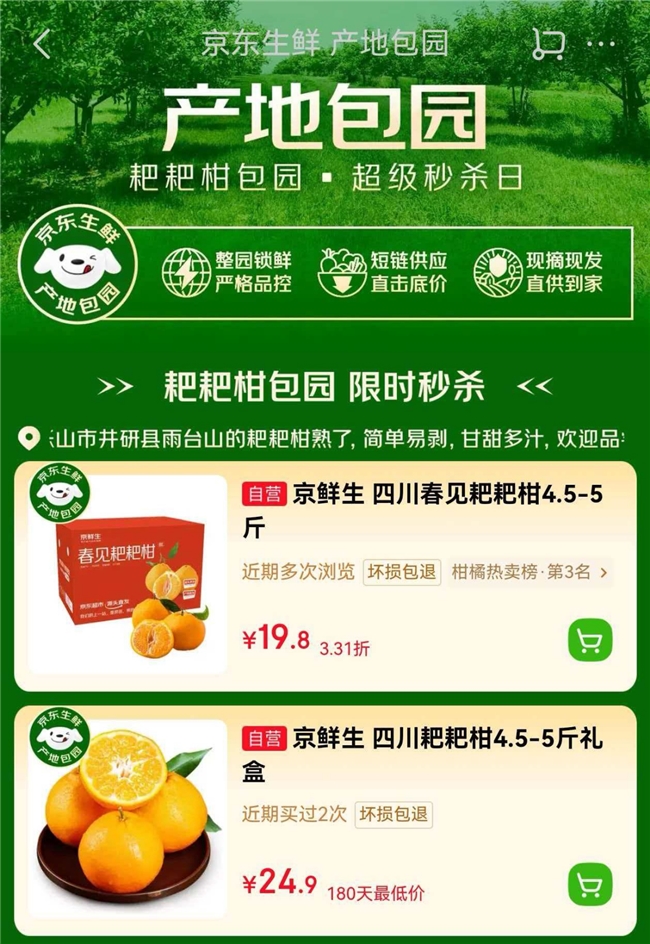 锁定今冬“柑橘顶流”！京东“包园”300万斤耙耙柑，12月20日果园直发