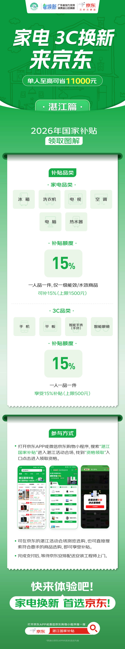 国家补贴广东已落地，上京东领国补买家电、3C数码低至五折