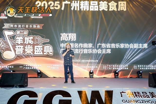 中国著名作曲家、广东省音乐家协会副主席、广东 省流行音乐协会主席高翔发言